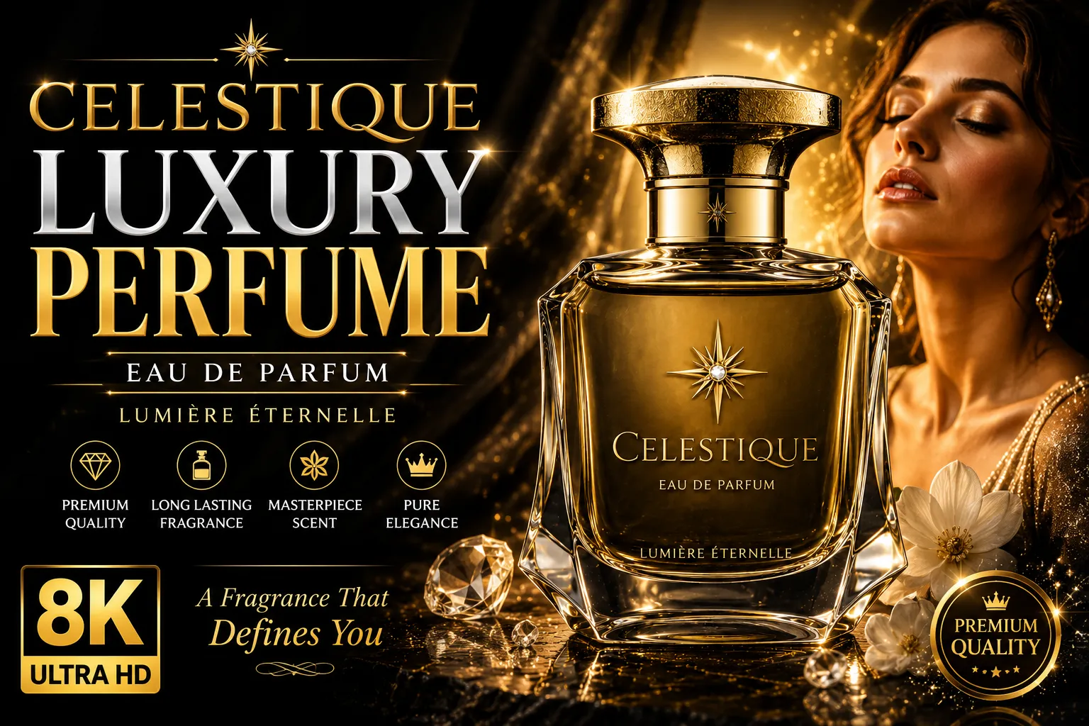 Luxury Perfume Commercial | AI Generated Perfume Advertisement | Cinematic Product Commercial in 8K Video Thumbnail