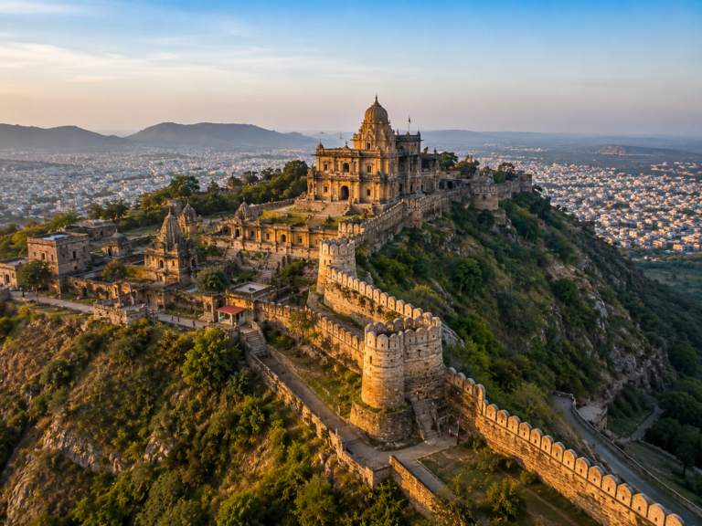 Aerial Overview Landscape Photo Of A Historic Hill - KiranAI Studio AI Video Production