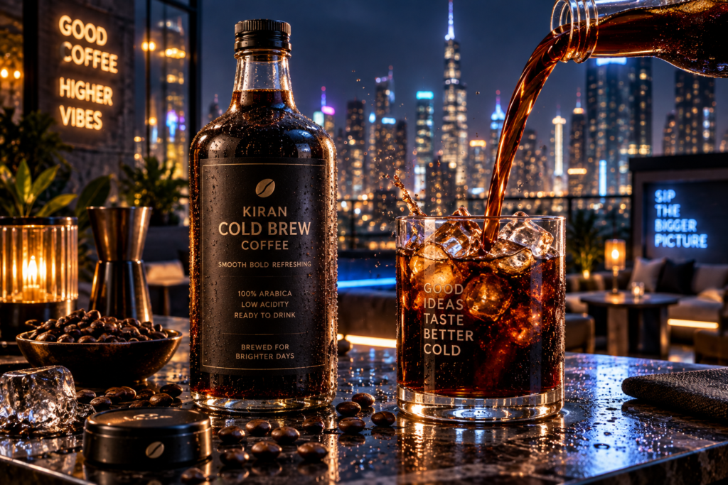 Cold Brew Coffee Rooftop Film India - KiranAI Studio AI Video Production