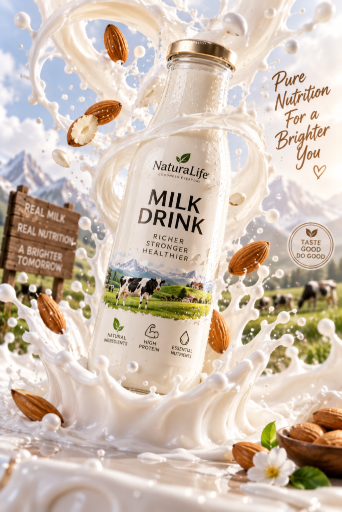 Milk Drink Splash Film India - KiranAI Studio AI Video Production