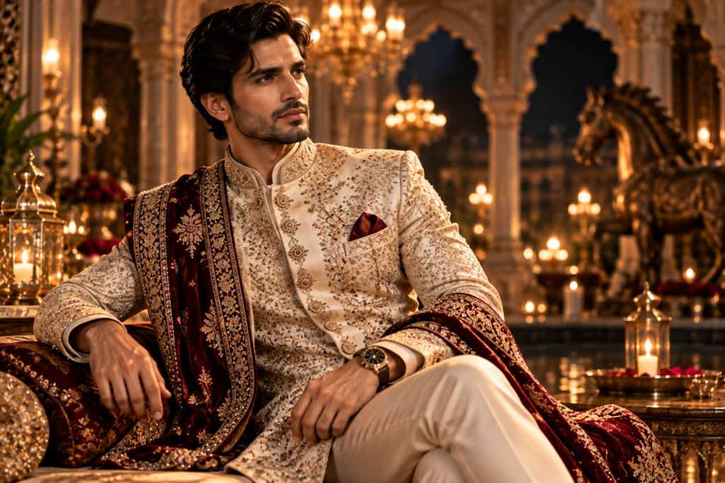Menswear Sherwani Model Film India - KiranAI Studio AI Video Production